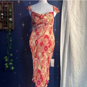 NWT Vintage BGBG Silk floral slip dress 10 Medium